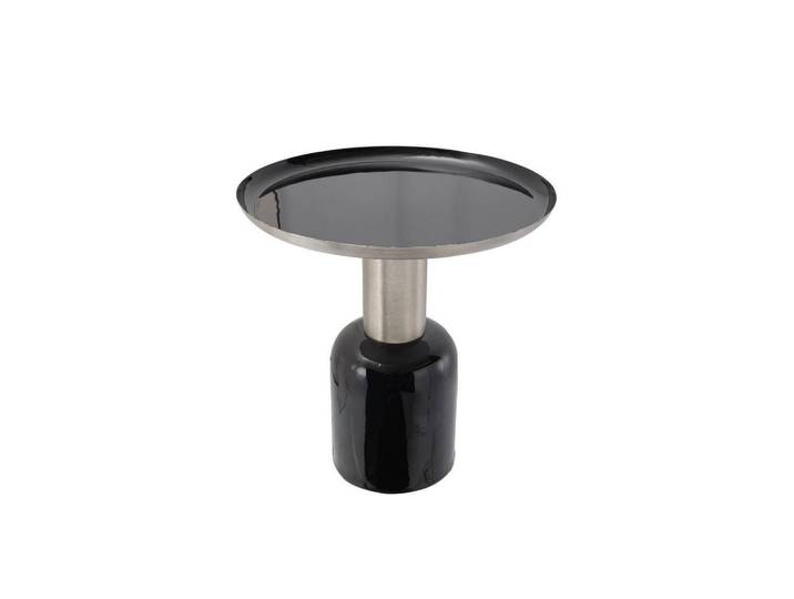 Beistelltisch Art Deco Schwarz/Silberfarben