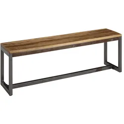 Vintage Esszimmerbank im Mangoholz-Stil mit Metallgestell, Stabil & Unikat. 120x45x46 cm | Kadima Design