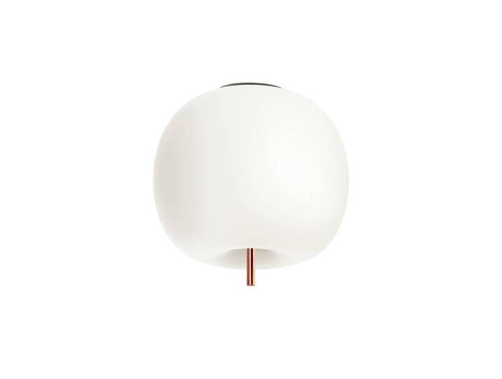 Design plafondlamp KUSHI 16, dimbaar, wit / opaal, Woon-/ Eetkamer, Glas, Design, plafondlamp design
