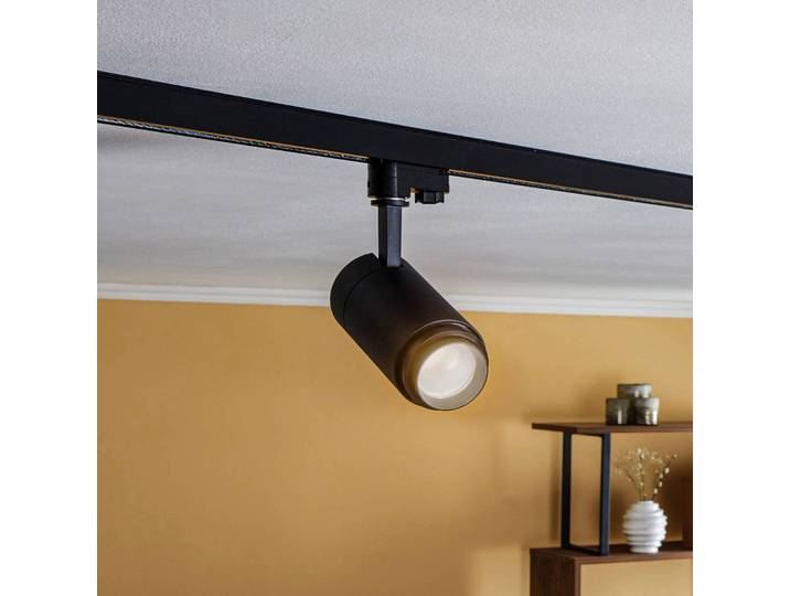 Arcchio Nanna LED-Schienenspot schwarz 3000K 21W, schwarz, für Arbeitszimmer / Büro, Aluminium