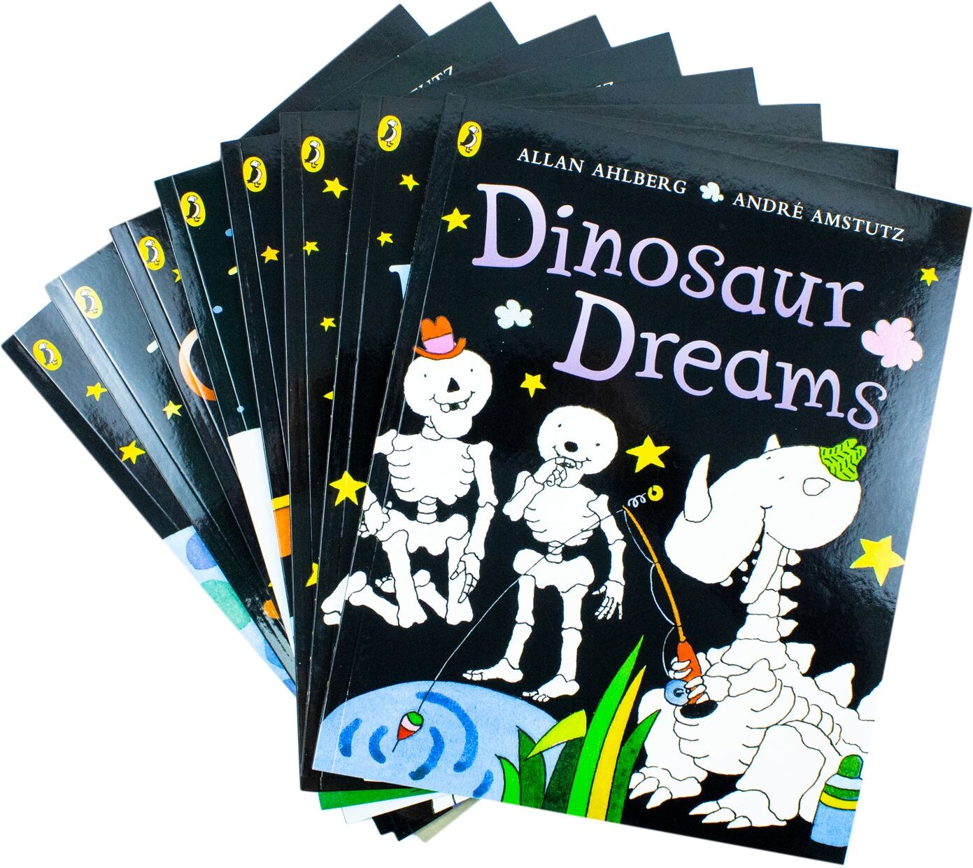 Puffin Funnybones 8 Books Collection Set by Allan Ahlberg - Paperback Picture Books - Ages 3-5 - Spooky Fun Skeleton Stories Bundle