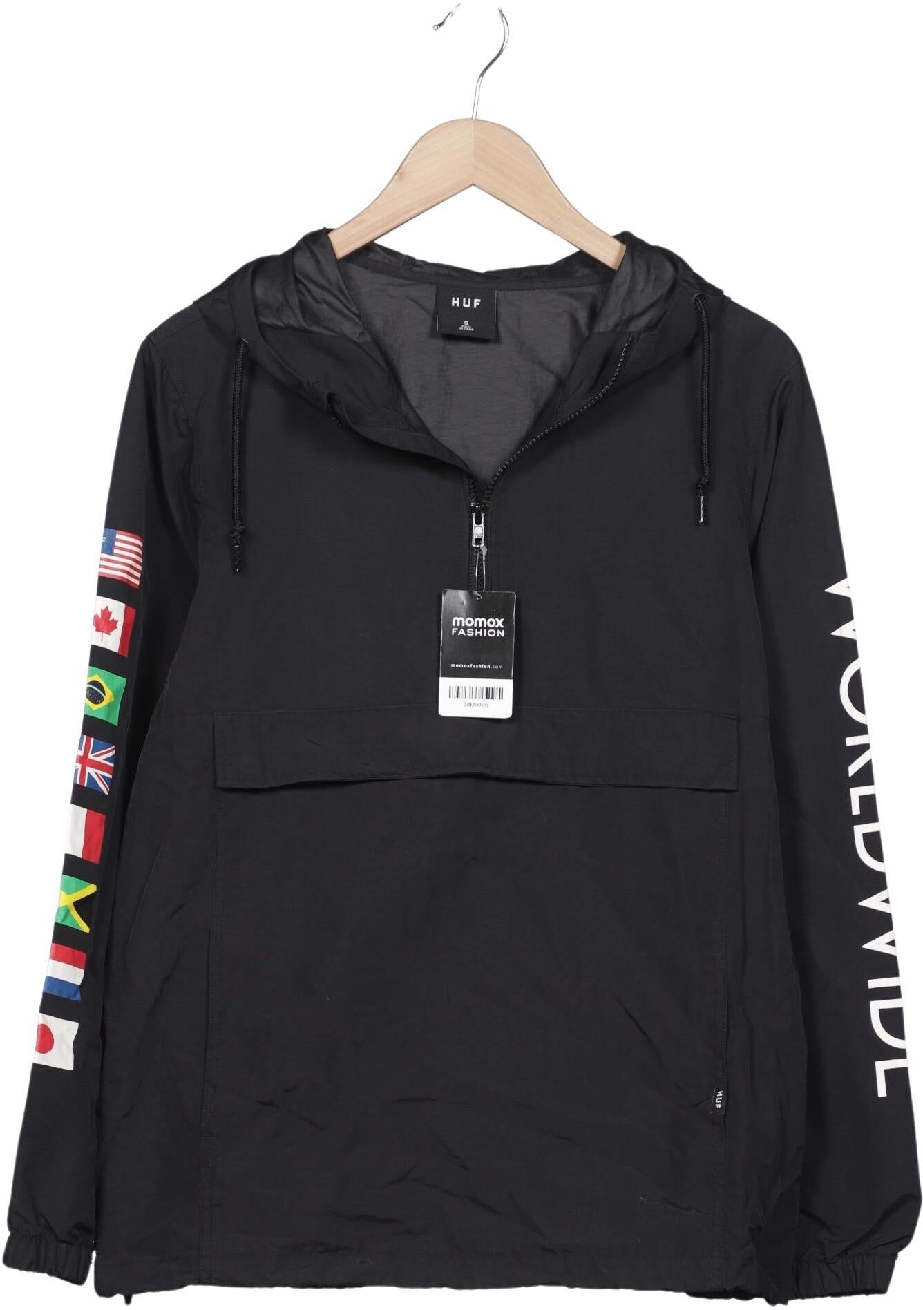 huf Herren Jacke, Schwarz, Gr. S, Synthetik - Second Hand