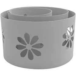 zaun|zu® Sichtschutzstreifen zaun|zu PREMIUM dekor Sonnenblume Sichtschutz Lichtgrau 2,55m