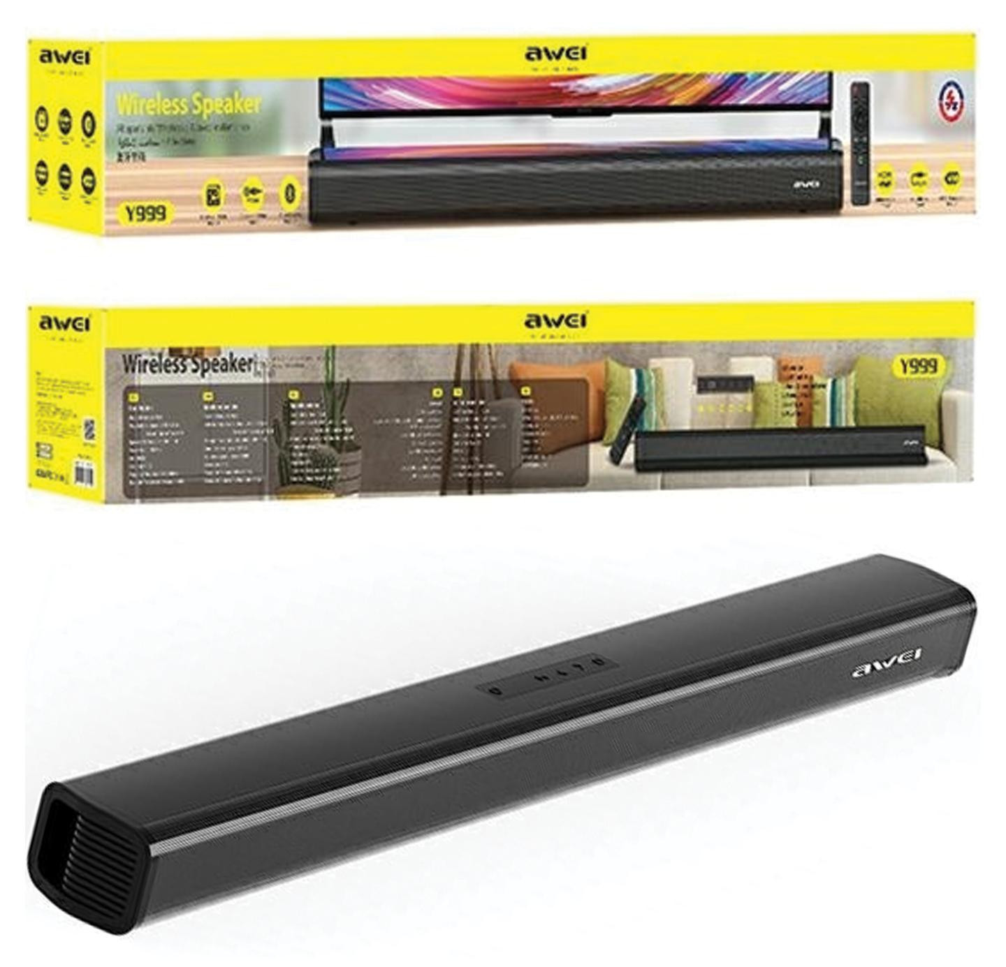 Awei Bluetooth Soundbar Y999, zwart