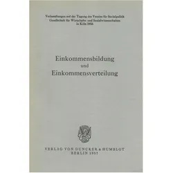 Einkommensbildung und Einkommensverteilung., Fachbücher von Walther G. Hoffmann