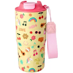 RICE Edelstahl-Thermobecher Unicorn Love, 550 ml - Ø 9 x H 19,5 cm