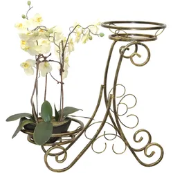 möbel direkt online Blumenständer Heino antik goldfarben
