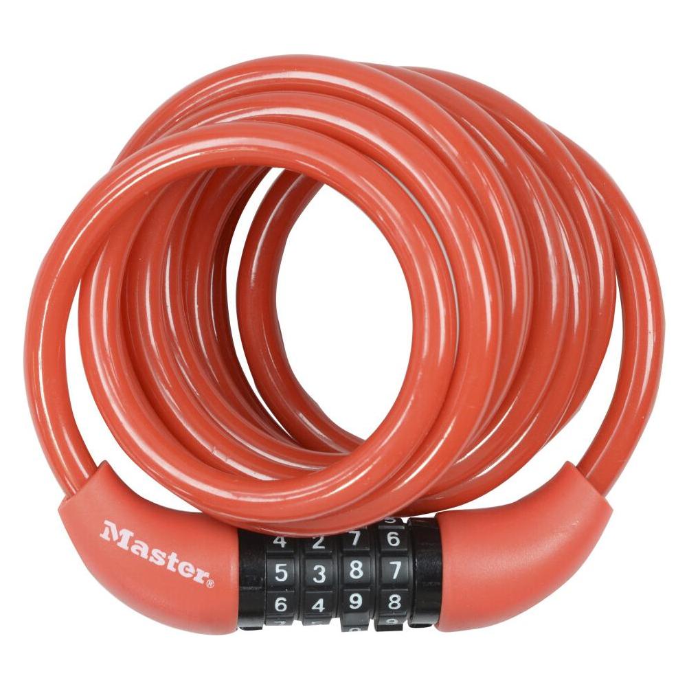 Master Lock Bicycle lock QUANTUM 8221 8mm 180cm SZYFR various colors (MRL-8221EURDPROCOL) (180 cm) (8221EURDPROCOL)
