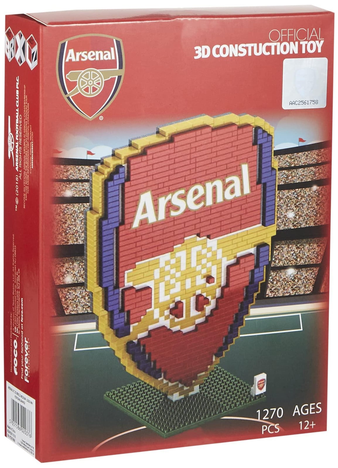FOCO Arsenal FC logo 3D-model bouwset - Rood, Blauw, Goud