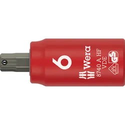 WERA 05005903001 - VDE Zyklop Bitnuss, 1/4"-Antrieb, Haltefunktion 6.0x45.0