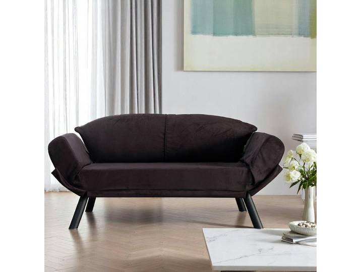 Banquette convertible en tissu LUCCA - Noir