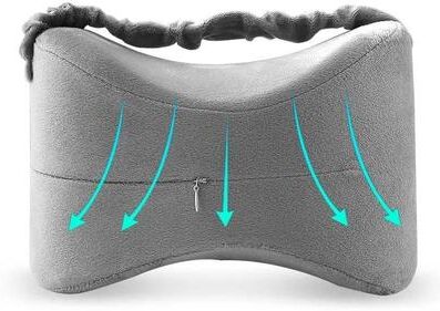 Uplifted Goods Velvet Memory Foam Knee And Leg Support Pillow For Comfortable Sleep grey