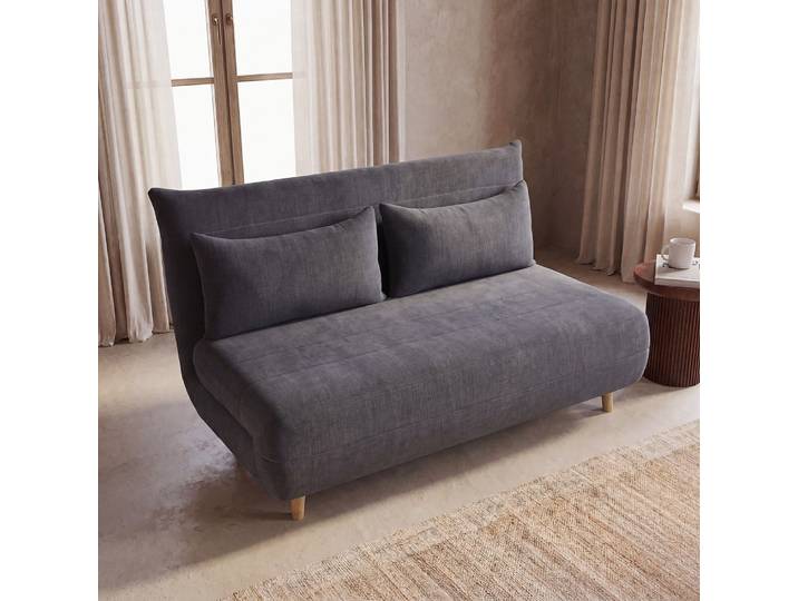 Anthrazitgraues 2-Sitzer-Klick-Klack-Sofa
