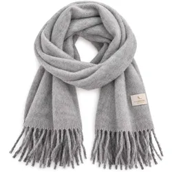 Cashmera Damen Winterschal - grey