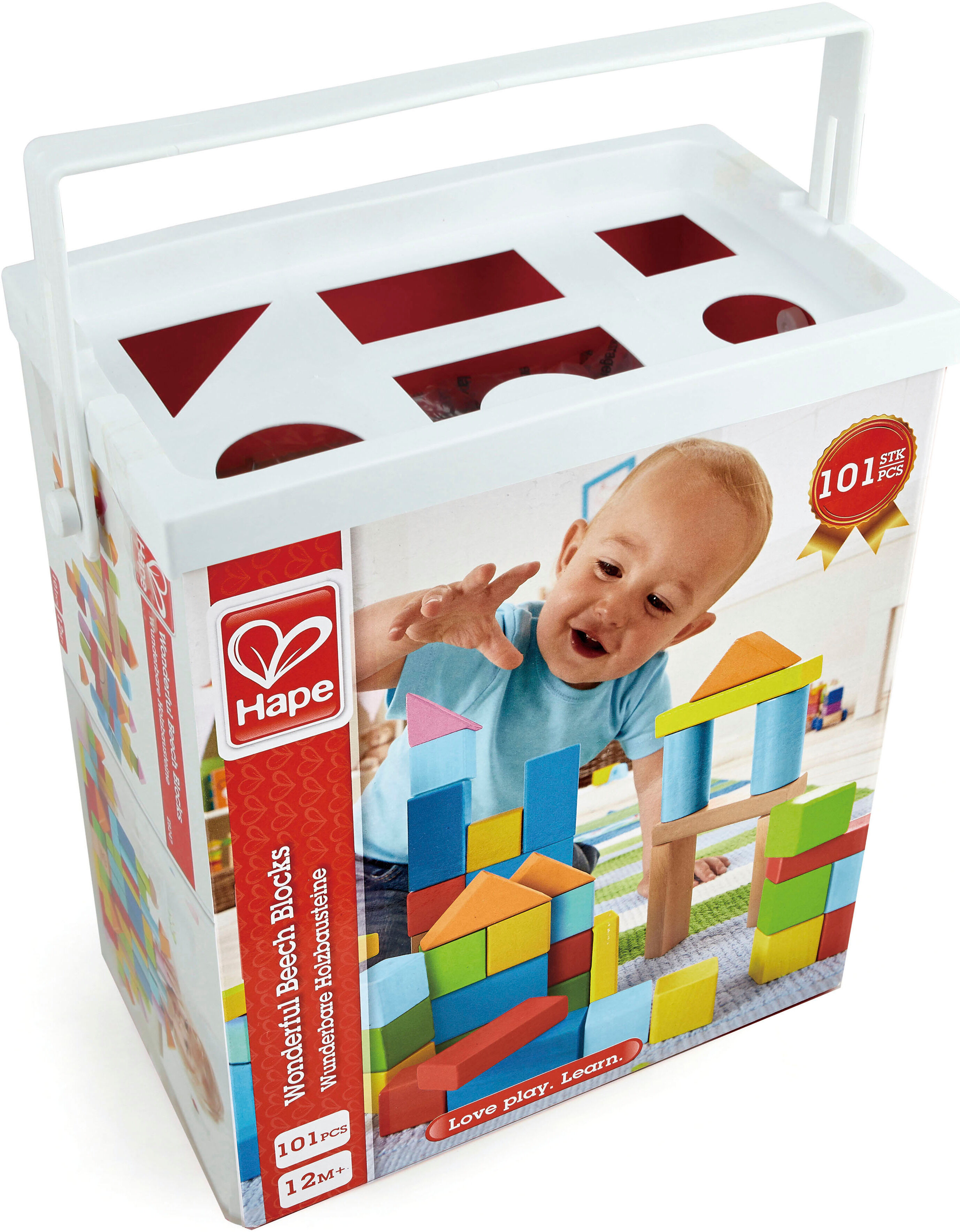 Spielbausteine HAPE "Wunderbare Holzbausteine", bunt, Spielbausteine, Kinder, Holz, Spielbausteine, aus Holz