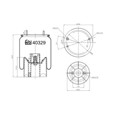 FEBI BILSTEIN Federbalg, Luftfederung 40329