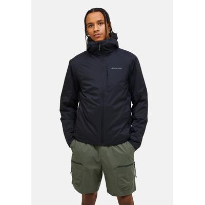 Wendejacke PEAK PERFORMANCE "M Freelight Reversible Insulated Hood Jacket", Herren, Gr. L, schwarz, Oberstoff: 100% Polyamid. Oberstoff Einsatz: 94% Polyamid, 6% Elasthan. Füllung: 100% Polyester. Futter: 100% Polyamid. Kragen: 100% Polyamid....