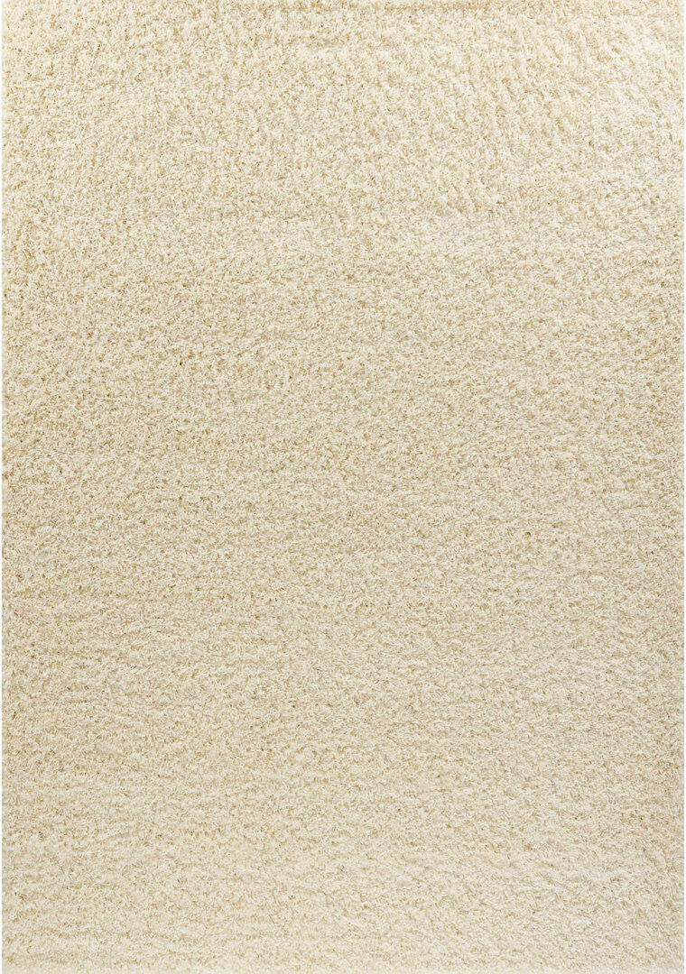 Hashtag Home Esterly Ivory White Shaggy Rug Ivory Rectangle 200 x 290cm