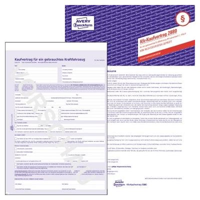 Avery Zweckform Kaufvertrag 2880 DIN A4 4x4Blatt