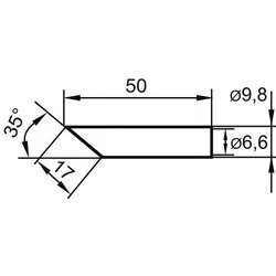 ERSA Lötspitze Ersatz 17mm angeschrägt SB