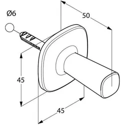 Kludi, Handtuchhalter + Handtuchhaken, Haken AMBA chr