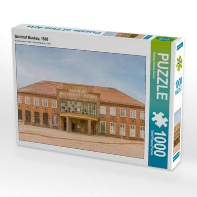 CALVENDO Puzzle Bahnhof Buckau, 1928 | 1000 Teile Lege-Größe 64x48cm Foto-Puzzle für glückliche Stunden