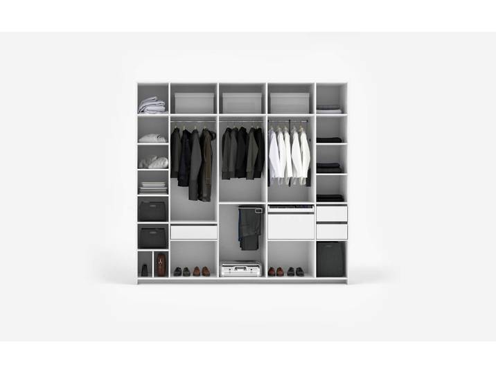 Offener Pickawood™ Kleiderschrank Premium Dekore Alpin­weiß