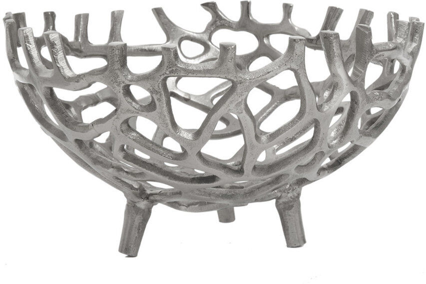 Canora Grey Darsh Aluminum Decorative Bowl 1 Silver 19cm H x 32cm W x 32cm D
