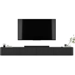 TV-LOWBOARD 2er-Set Aurora Schwarz matt 280 cm