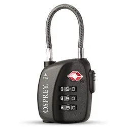 Osprey TSA 3 Dial Cable Lock - O/S - Black