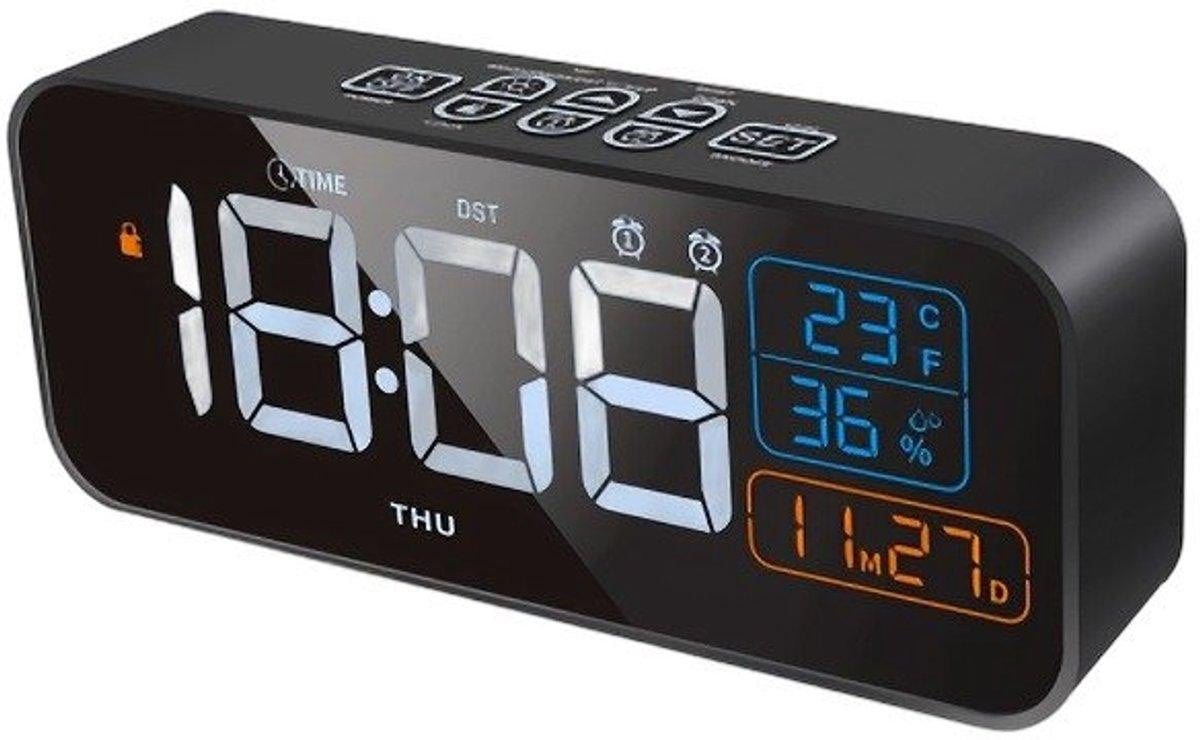 Currero Wekkerradio op netstroom met groot digitaal display