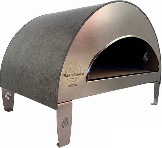 Pizza Party Emozione Perla - Forno a gas per pizza da esterno - Camera di cottura 40x70 cm - Piano cottura in refrattario