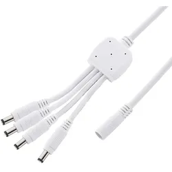 SIGOR LUXI LINK 4-fach Verteilerkabel für parallelen Anschluss von max. 4 Lichtschienen, Länge 50cm, Weiß SIG-4014001