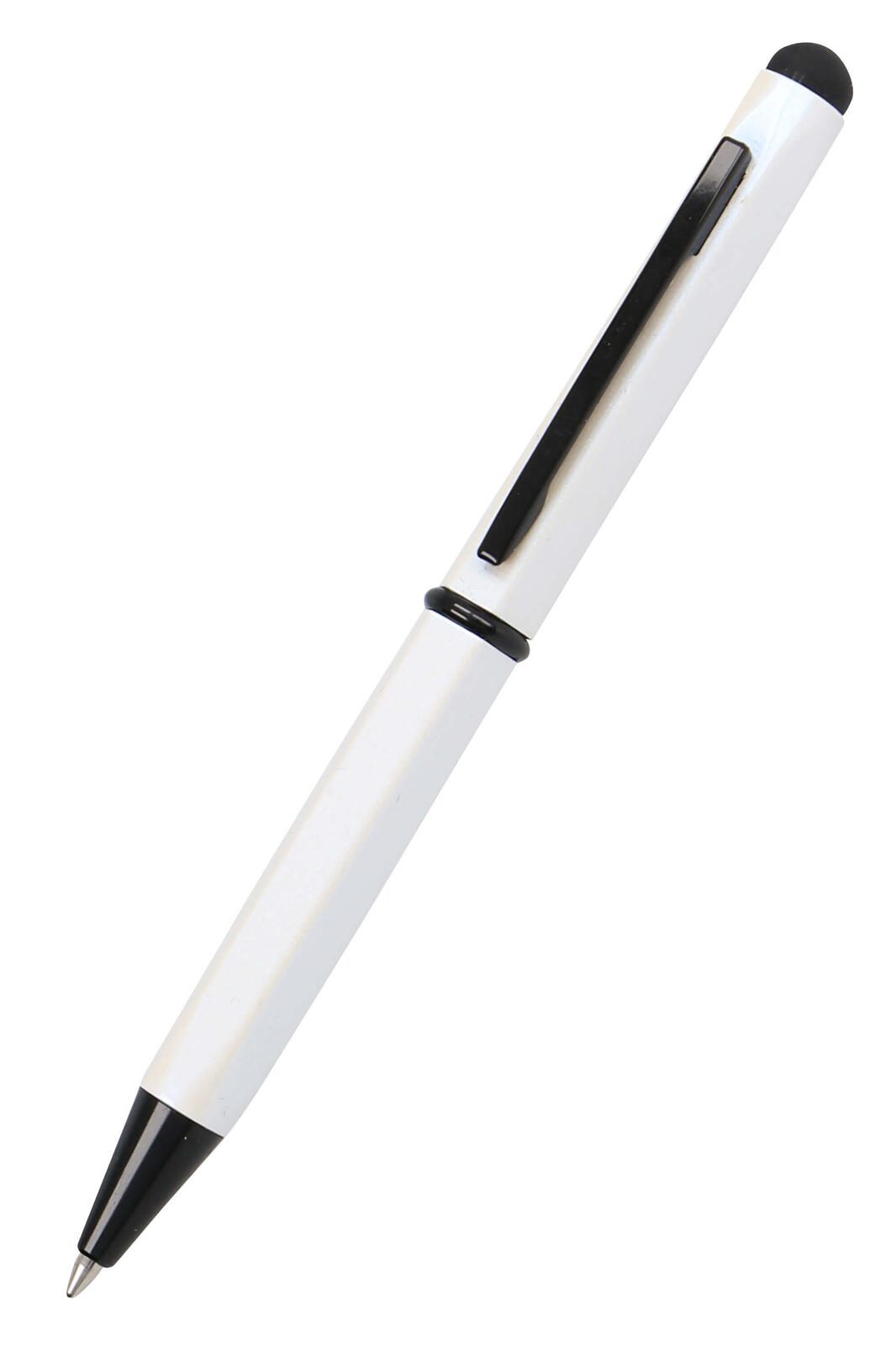 ONLINE® Hexagon Stylus Kugelschreiber weiß 0.6 mm Schreibfarbe: Blau 21031/3D