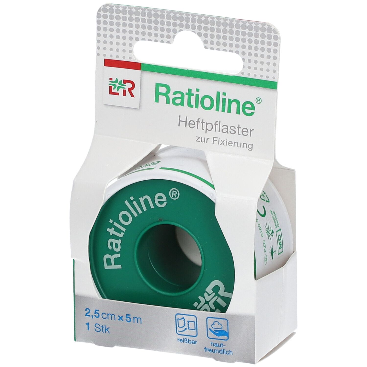 Ratioline acute Heftpflaster 2,5 cmx5 m 1 St Pflaster