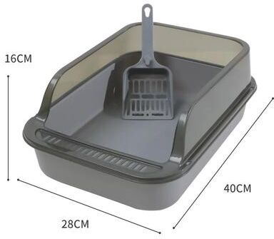 Inspired Living SplashGuard High Sided Cat Litter Box For Indoor Cats a