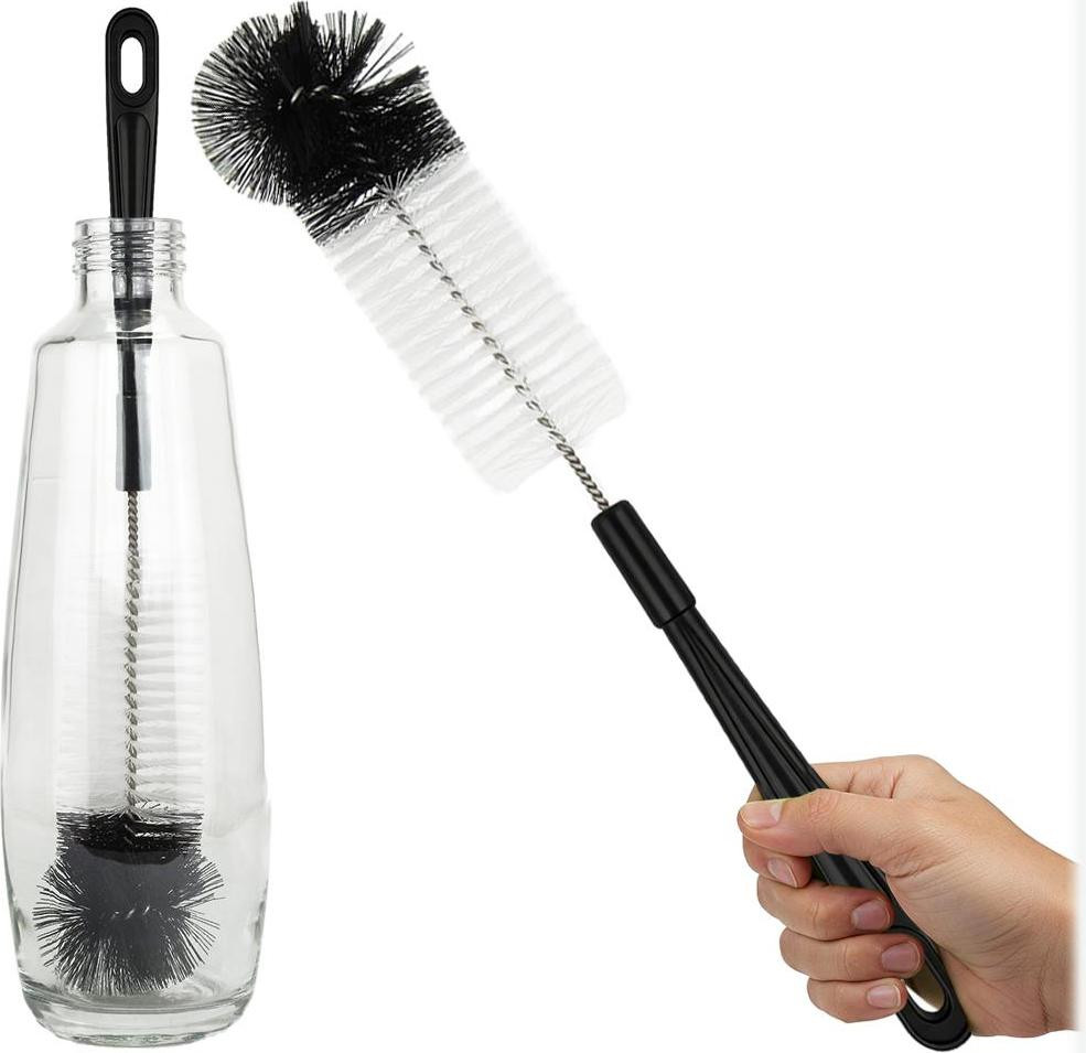 Nelips Flessenreinigingsborstel Black-White