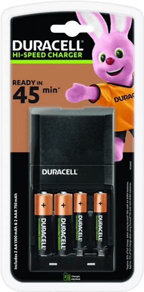 Pilas recargables con cargador - Duracell Speedy (2 AA+2 AAA)