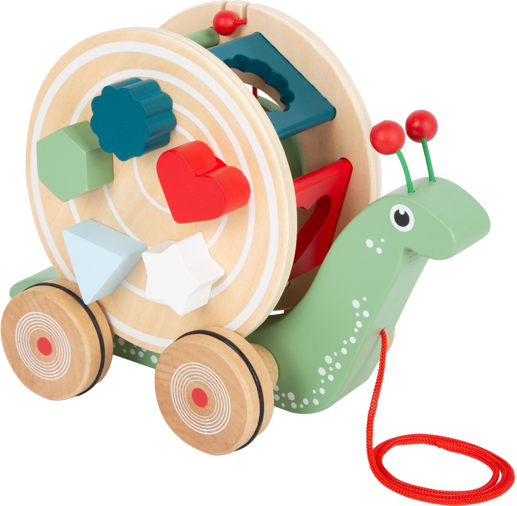 Nachziehspielzeug SMALL FOOT "Schnecke", Baby, bunt (mehrfarbig), Holz, Nachziehspielzeug Nachziehspielzeug mehrfarbig Einheitsgröße