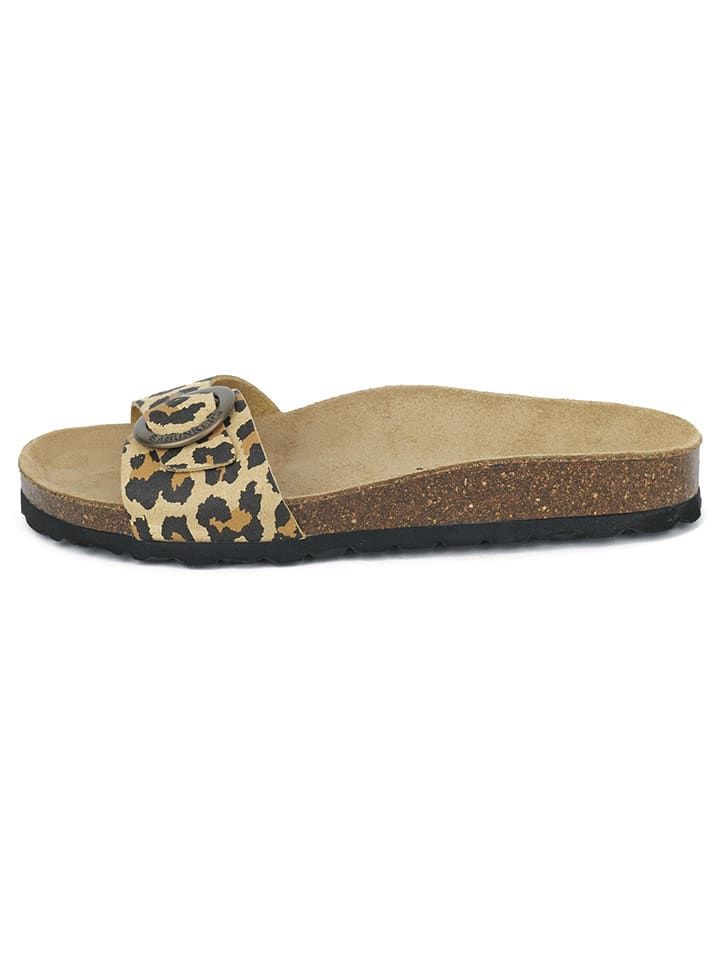 BABUNKERS Family Pantoletten in Braun/ Beige - 38