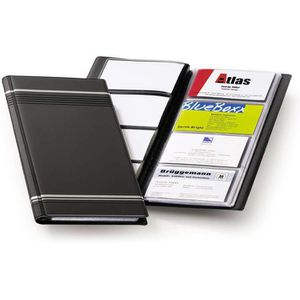 Durable Visitenkartenmappe 858158 Visifix 96, anthrazit, A5, aus Kunststoff, für 96 Karten