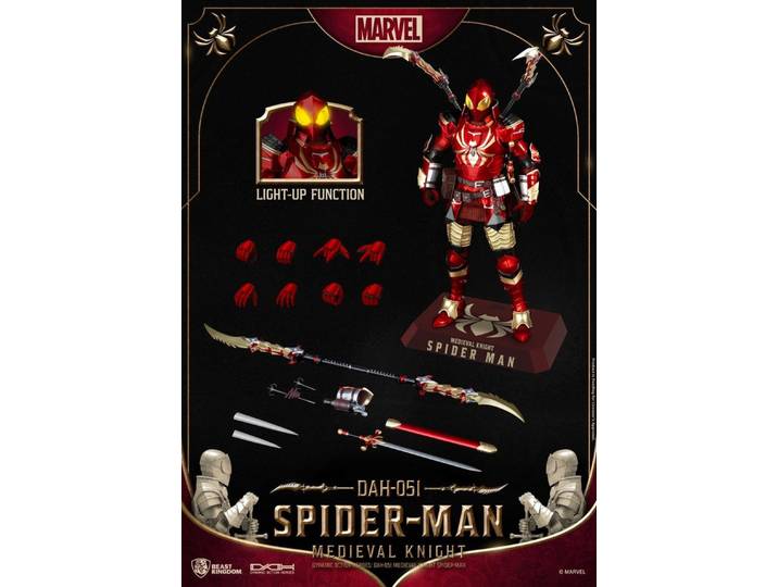 Beast Kingdom Toys Actionfigur MEDIEVAL KNIGHT SPIDER-MAN DAH-051 DYNAMIC 8-CTION ACTIONFIGUR