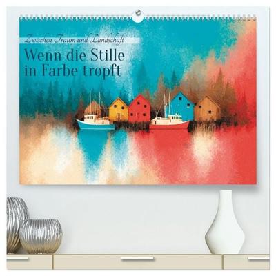 Wenn die Stille in Farbe tropft (hochwertiger Premium Wandkalender 2027 DIN A2 quer), Kunstdruck in Hochglanz
