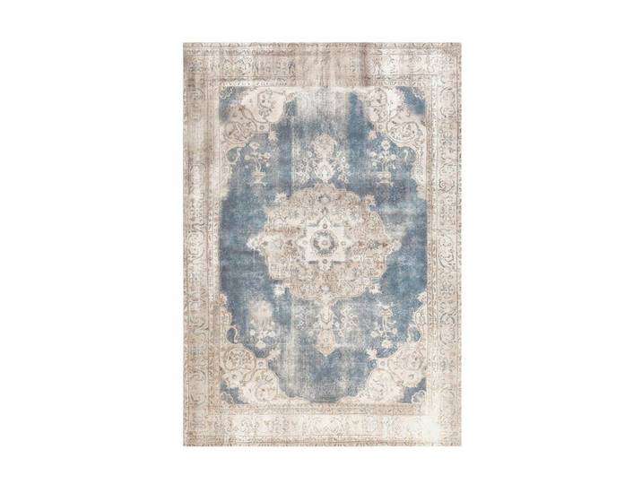 Flachwebteppich Blau, Creme Vintage 8400, BxL: 140x200 cm