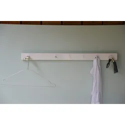 Garderobenleiste STRAIGHT weiß, 7 Haken