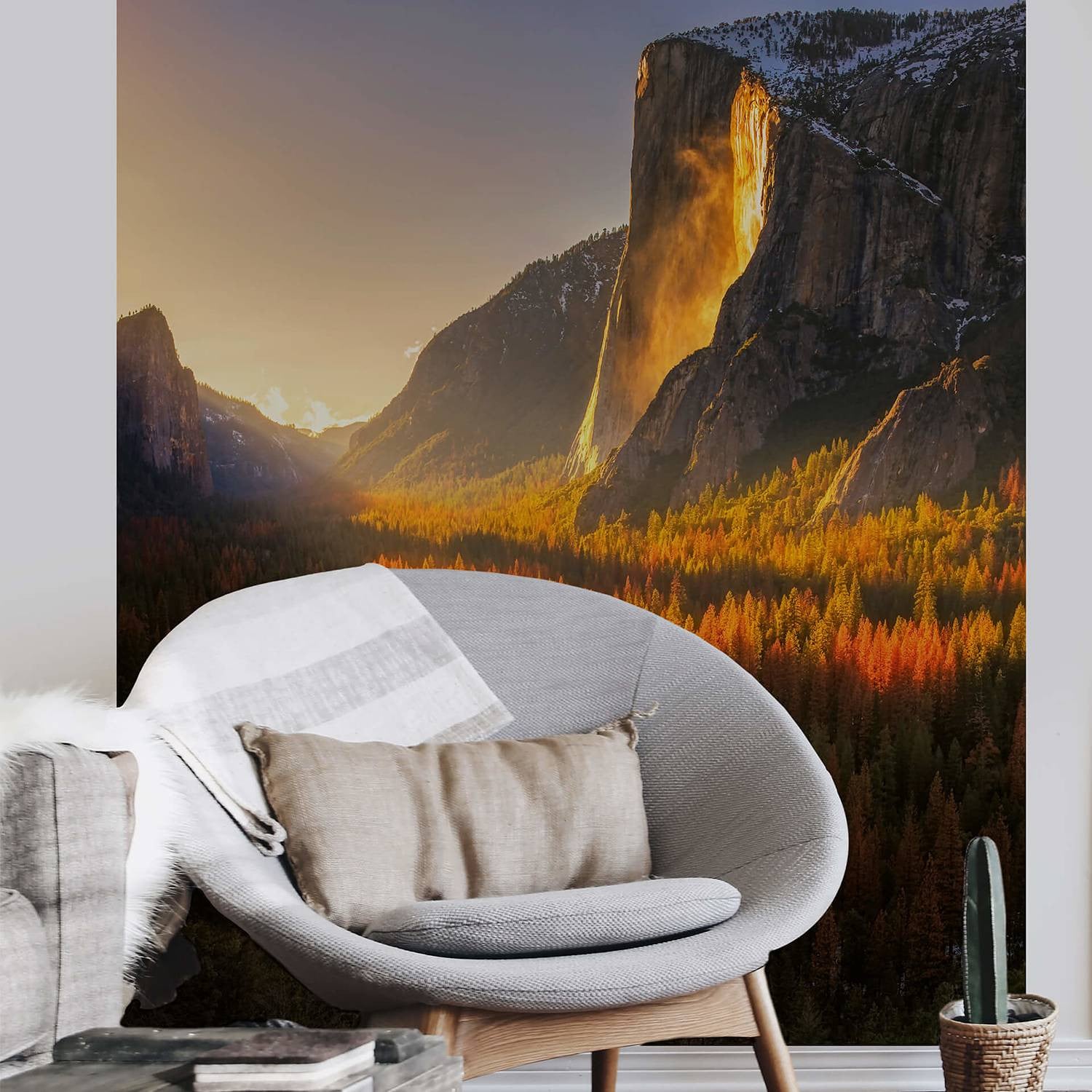 home24 Fotobehang Yosemite National Park Landschap Multicolour