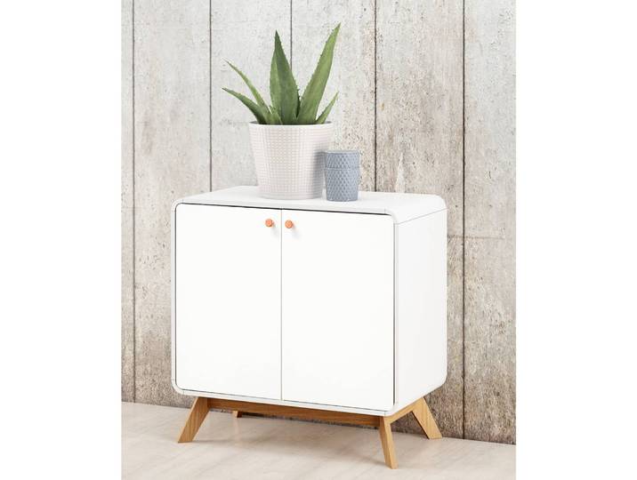 Kommode 75 x 75 x 39cm Weiß/Weiß