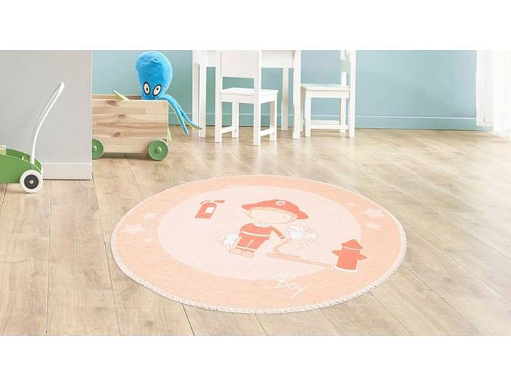 Kinderteppich ARTE ESPINA Bambini 100 , braun, H:5mm Ø:160cm, Polyester, Teppiche, Kinderteppich, Fantasievoll bedruckter Kinderteppich, angenehme Haptik