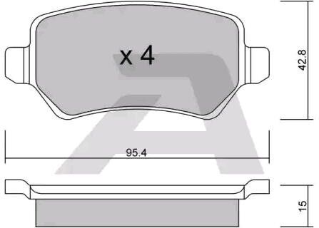 AISIN BPOP-2003 Brake pad set
