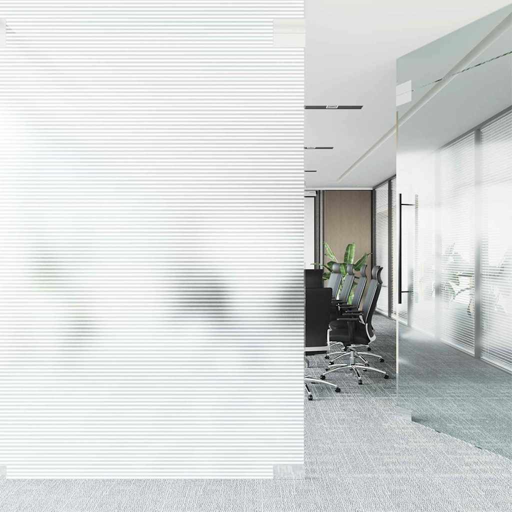 vidaXL Film de fenêtre auto-adhésif Rayures givrées 45 x 2000 cm PVC